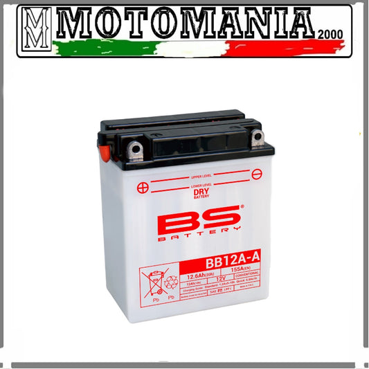 BATTERIA BS BB12A-A HONDA CB 250-350-400-450-500-550-650-1100 / VF 500