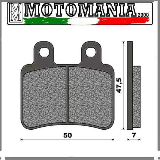77281889 COPPIA PASTIGLIE FRENO ANTERIORE POSTERIORE DERBI ITALJET YAMAHA