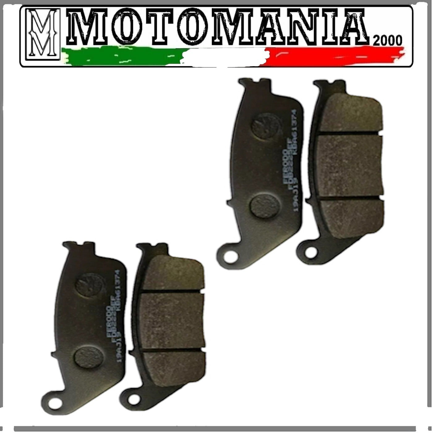 2 COPPIE PASTIGLIE FRENO ANTER. PER HONDA HORNET 600/600S  DA 98 A 02 *