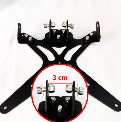 UNIVERSAL LICENSE PLATE HOLDER FOR MOTORCYCLES AND SCOOTERS *
