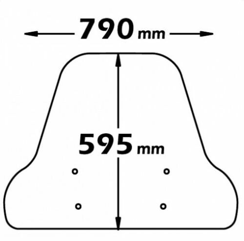 AND 356 CARNABY WINDSCREEN 125 - 200 ISOTTA SCREEN ONLY WITHOUT ATTACHMENTS *