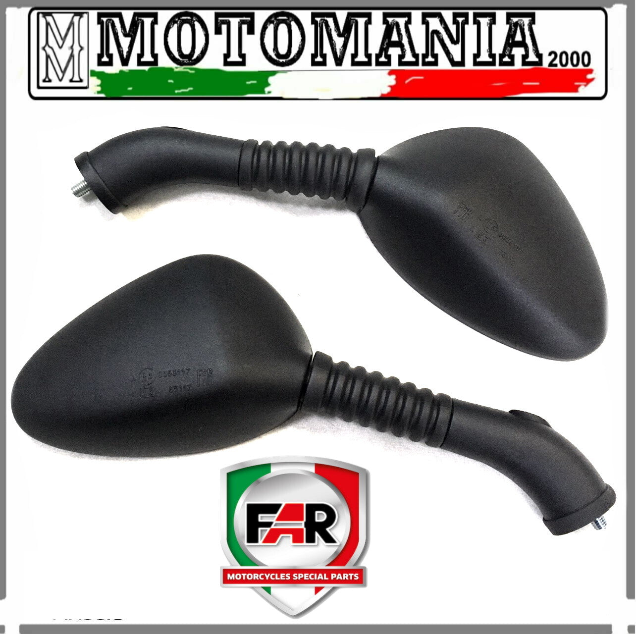 CP. SPECCHI RETROVISORI NERI SX E DX PER HONDA FORESIGHT 250 PRIMA SERIE
