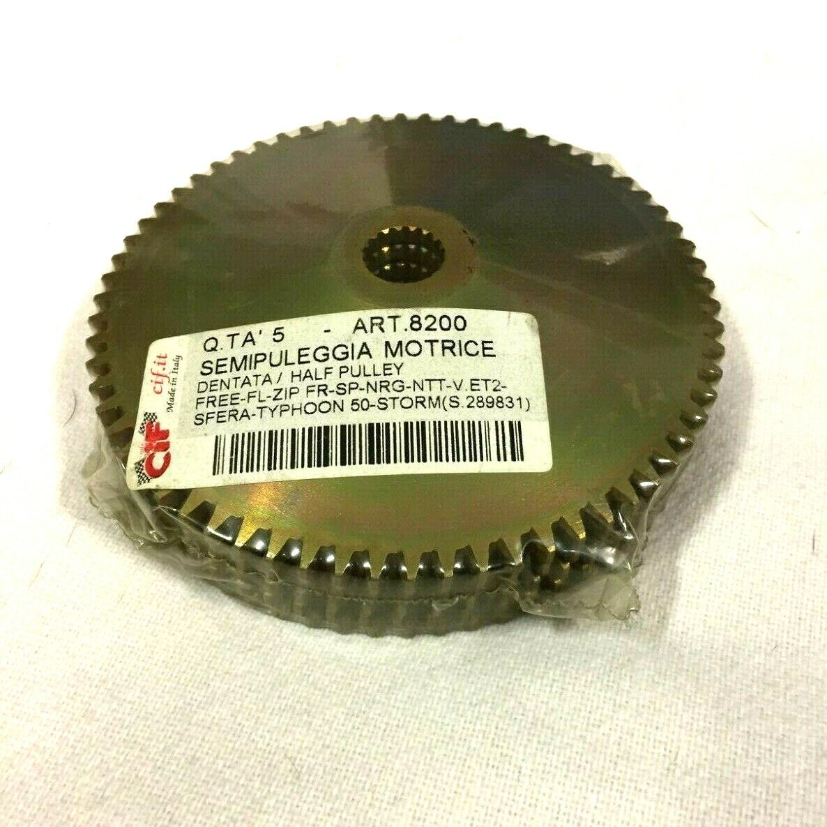 CIF 8200 SEMIPULEGGIA DENTATA APRILIA SPORT CITY ONE 50 4T 2008-2009-2010