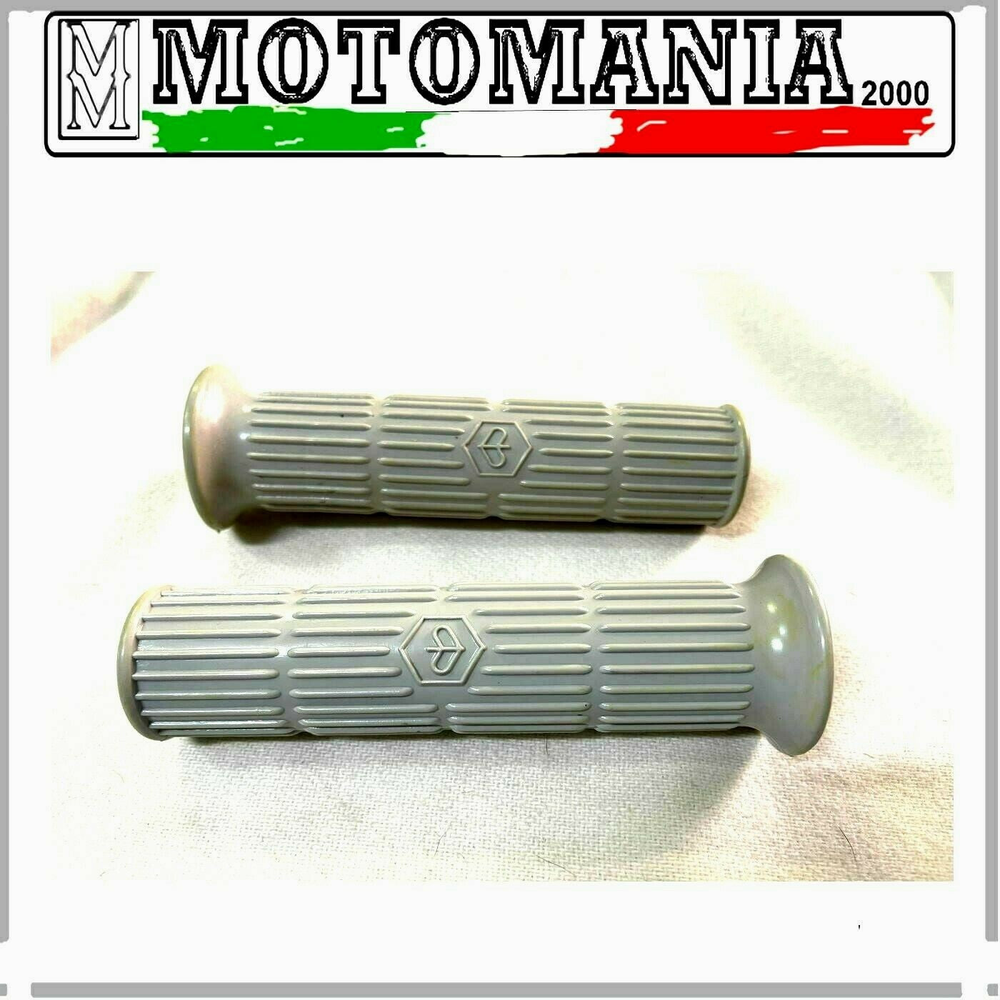 COPPIA  MANOPOLE CON LOGO PIAGGIO PER VESPA  PX  SPRINT - VESPA RALLY