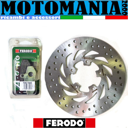 DISCO FRENO FERODO + PASTIGLIE FRENO ANTER. FERODO PER GILERA RUNNER FXR180