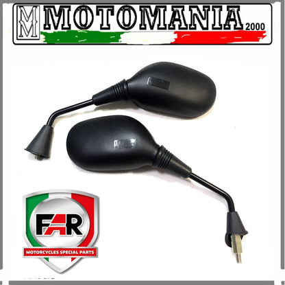 COPPIA SPECCHI RETROVISORI NERI SX E DX PER SUZUKI BURGMAN 125-150,SIXTEEN 150