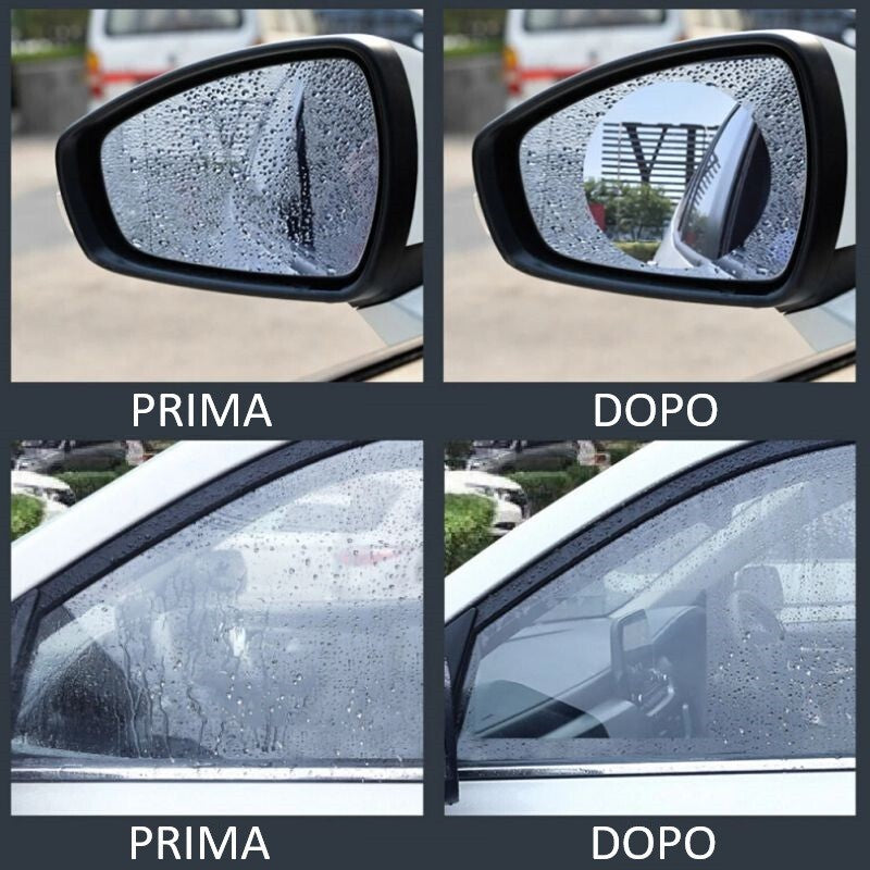 PELLICOLE ADESIVE ANTI PIOGGIA UNIVERSALI PER MOTO E AUTO