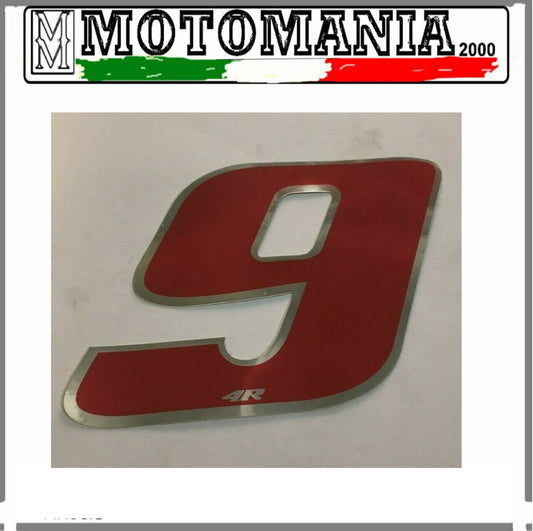 NUMBER 9 RED STICKER WIDTH 10MM LENGTH 10MM *