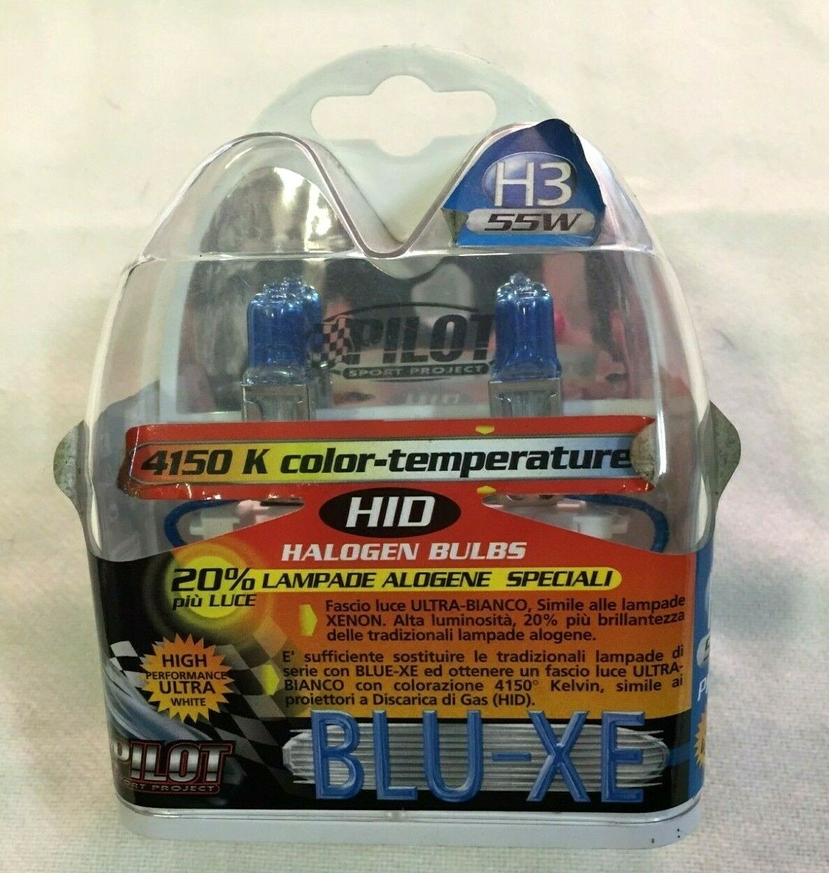 CP LAMPADE H3 55W PILOT ALOGENA BLU  PER MOTO SCOOTER 12V55W