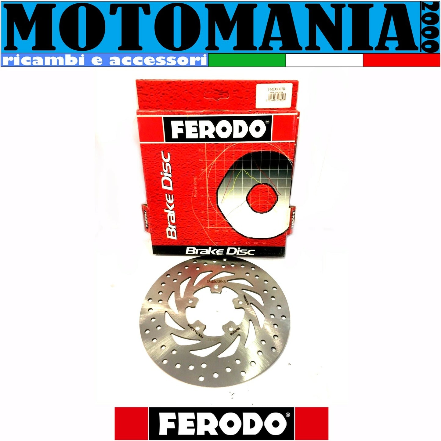 FMD0007R FERODO BRAKE DISC FOR DERBY VARIANT SPORT 2T / 4T