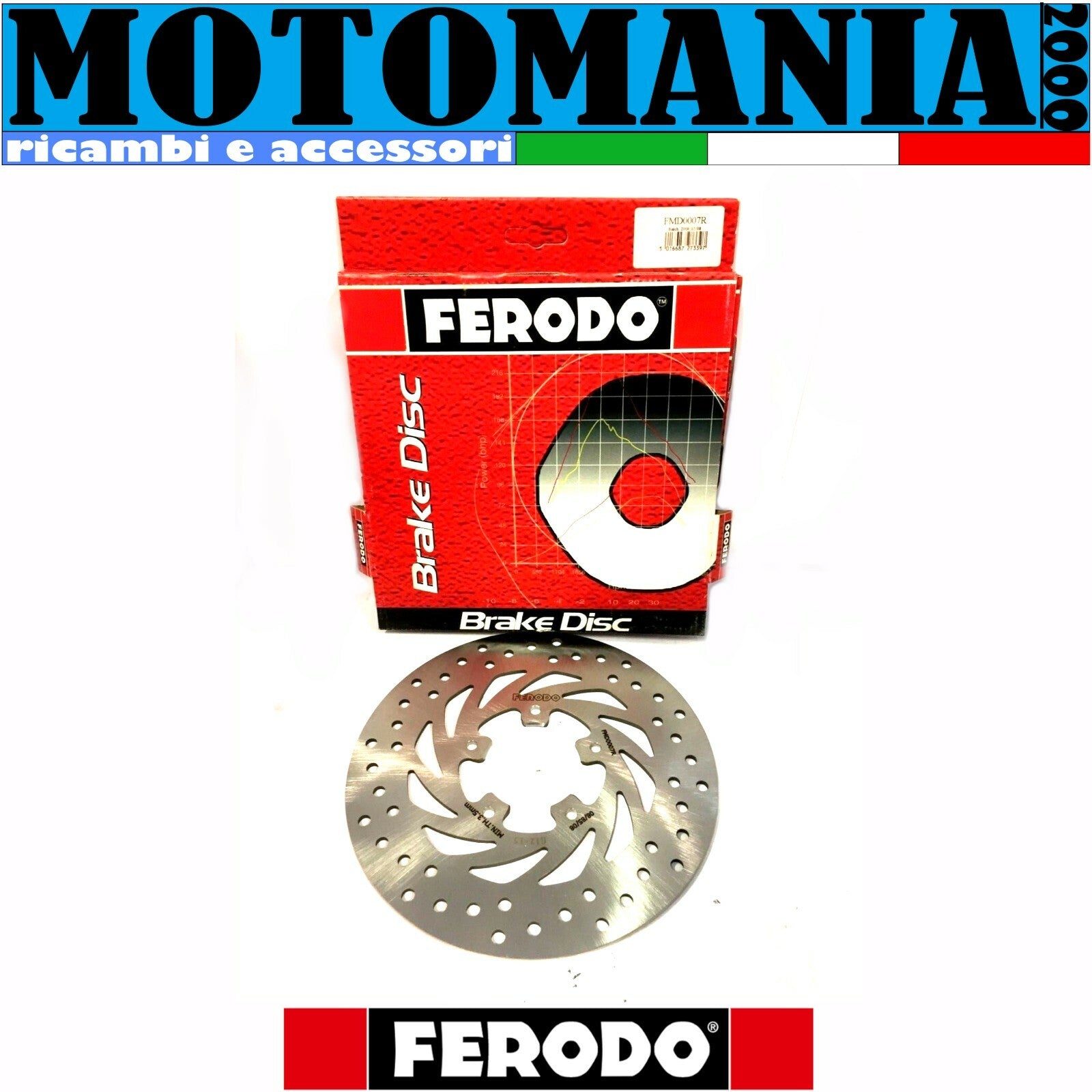 FMD0007R FERODO BRAKE DISC FOR DERBY VARIANT SPORT 2T / 4T