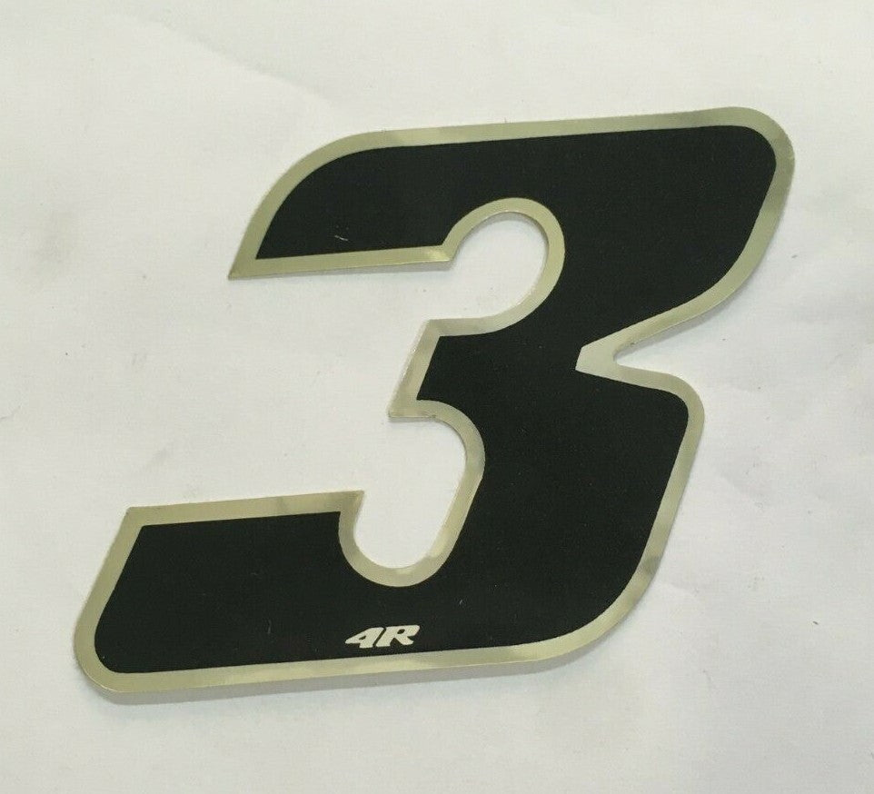 NUMBER 3 BLACK STICKER WIDTH 5MM LENGTH 5MM *