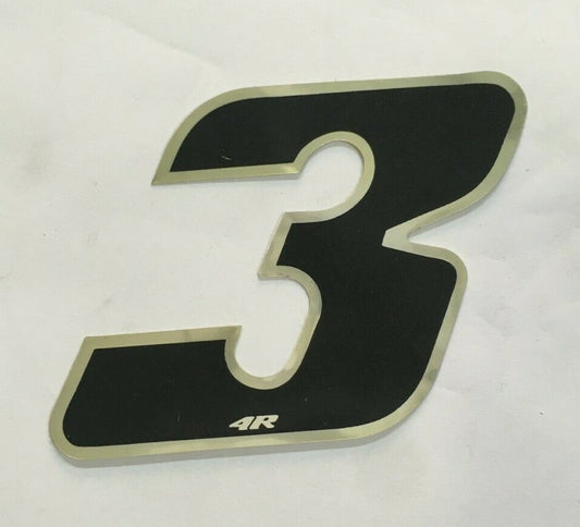 NUMBER 3 BLACK STICKER WIDTH 5MM LENGTH 5MM *