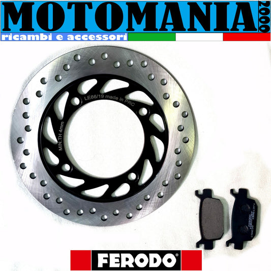 DISCO FRENO POST. + PASTIGLIE FERODO POSTERIORE PER HONDA  NSS 125 FORZA 2015