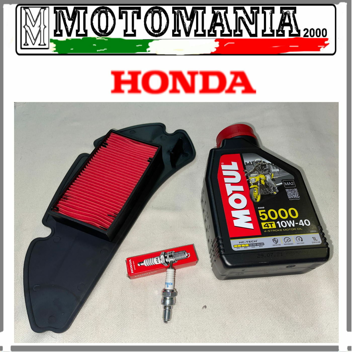 KIT TAGLIANDO HONDA SH 125 150 DAL 01 - 012 - OLIO MOTUL /FILTRO ARIA /CANDELA *