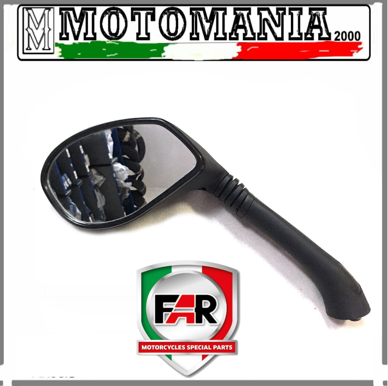 BLACK SX REARVIEW MIRROR FOR LEONARDO ST 125-150-250 FAR