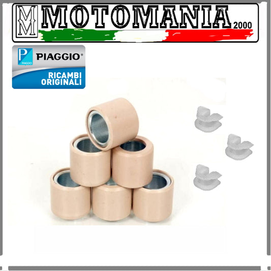 KIT 6 RULLI VARIATORE COMPLETO DI CURSORI ORIGINALI PIAGGIO PER BEVERLY 500