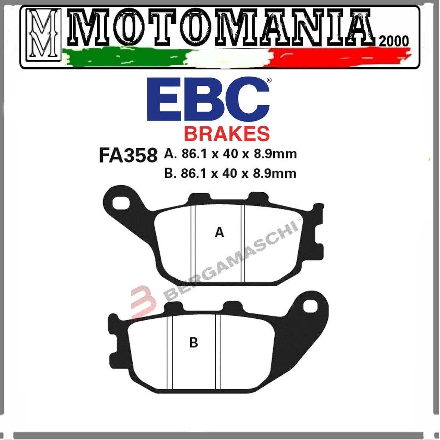 R1235800 PASTIGLIE FRENO POSTERIORE HONDA JAZZ 250