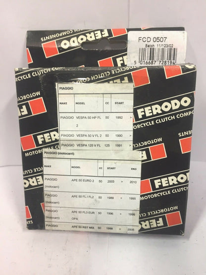 FCD0507 DISCHI FRIZIONE FERODO PIAGGIO APE 50 EURO 2  ANNO DAL 2003 AL 2010