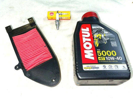 KIT TAGLIANDO KYMCO AGILITY 125/150 - 1 OLIO MOTUL  /1 FILTRO ARIA /1 CANDELA  *