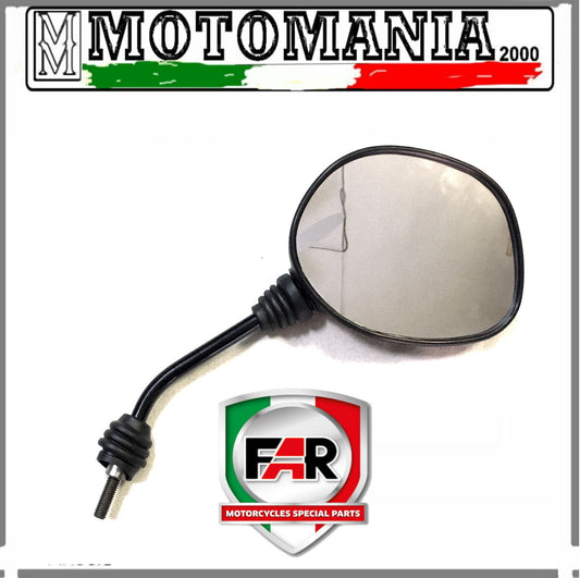 SPECCHIO RETROVISORE NERO DX PER PIAGGIO VESPA HP FL V,ZIP,SKIPPER 50,125,150