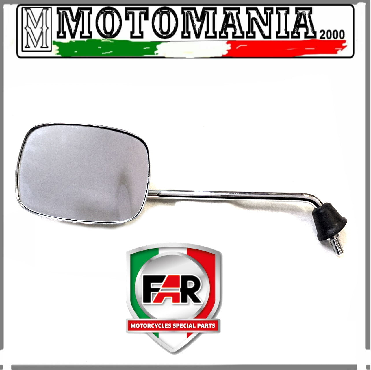 CHROME LEFT REARVIEW MIRROR FOR PIAGGIO BEVERLY 250-300-400 TOURER-FAR
